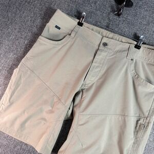 Mens Kuhl Renegade Cargo Shorts 38 Tan Hiking Outdoor Technical Ripstop